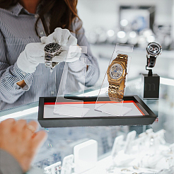 Г-образные акриловые подставки для часов&nbsp;ODIS-WH0086-089B-01