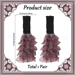 Рукава из полиэстера с оборками и многослойной пэчворк-стеганой отделкой&nbsp;AJEW-WH20042-75C