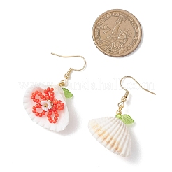 Серьги-подвески из искусственного жемчуга&nbsp;EJEW-MZ00659