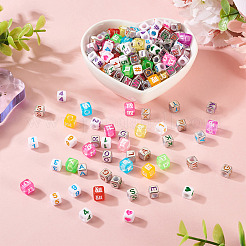 700шт 3 стиля непрозрачные акриловые бусины&nbsp;OACR-PJ0001-01A