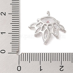 Подвески из прозрачного стекла с инкрустацией из латуни&nbsp;KK-S388-22P