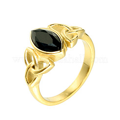 Pferdeauge & Knoten 304 Edelstahl mit Zirkonia Fingerringe&nbsp;FS-WG8EA45-07