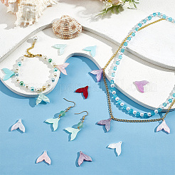 64 шт. подвески из непрозрачного ацетата целлюлозы (смолы) двух цветов&nbsp;RESI-PH0001-76