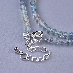 Colliers de perles naturelles fluorite&nbsp;NJEW-K114-B-A16