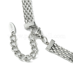 Ожерелья из нержавеющей стали 304 с сеткой из кубического циркония NJEW-Q322-05P