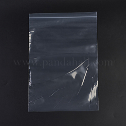 Bolsas de plástico con cierre de cremallera, bolsas de embalaje resellables, sello superior, bolsa autoadhesiva, Rectángulo, blanco, 38x26 cm, espesor unilateral: 3.9 mil (0.1 mm), 100 unidades / bolsa