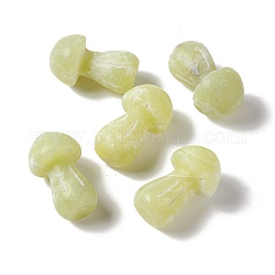 Piedra de guasha de jade limón natural, gua sha raspado herramienta de masaje, para spa masaje relajante de meditación, en forma de hongo, 36.5~37.5x21.5~22.5mm