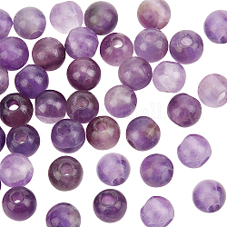 Perles d'améthyste naturelles olycraft, ronde, 6mm, Trou: 2mm, 50 pcs / boîte