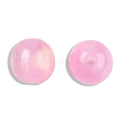 Harz perlen, Cateye Katzenauge Imitat, Runde, Perle rosa, 12 mm, Bohrung: 1.6~1.8 mm