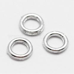 Легкосплавные кольца, паяные кольца, закрытые кольца прыжок, долговечный, платина, 18 датчик, 5x1 мм, внутренний диаметр: 3 мм