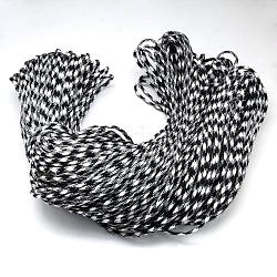 7 âmes intérieures cordes en polyester et spandex, pour la fabrication de bracelets en corde, noir, 4mm, environ 109.36 yards (100m)/paquet, 420~500g / bundle