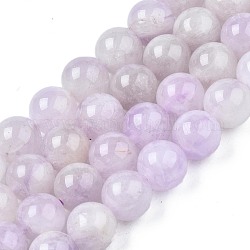 Natürlichen Amethyst Perlen Stränge, Runde, 8 mm, Bohrung: 1 mm, ca. 48 Stk. / Strang, 15.35 Zoll (39 cm)