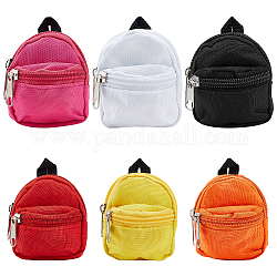 Ph pandahall 6шт мини-рюкзаки, 6 стиль, маленькие школьные сумки на молнии, милый рюкзак на молнии, крошечные школьные принадлежности, рюкзак для «сделай сам», брелок для телефона, украшение, школьные призы, поделки, изготовление украшений