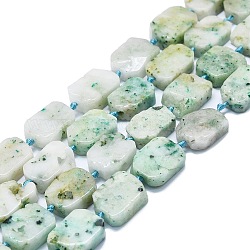 Chapelets de perles en jaspe au sésame naturel, rectangle, 15~17x10~15x5~7mm, Trou: 1mm, Environ 22 pcs/chapelet, 15.94'' (40.5 cm)