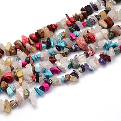 Colorati misti perline pietra fili, pezzo, 8~20x8~18mm, Foro: 1 mm, circa 31.5 pollice
