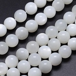 Natürliche weiße mondstein runde perlenstränge, Klasse AA, 14 mm, Bohrung: 1 mm, ca. 29 Stk. / Strang, 15.5 Zoll