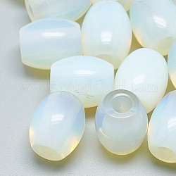 Perles d'opalite, Perles avec un grand trou   , baril, 17~19x15~16mm, Trou: 5.5mm