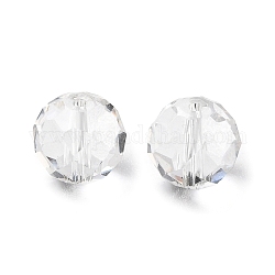 Perle di cristallo austriache imitazione di vetro, sfaccettato, tondo, chiaro, 10mm, Foro: 1 mm