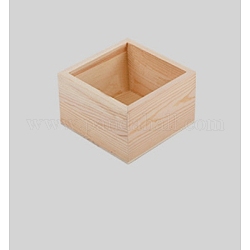Aufbewahrungsbox aus Holz, ohne kastendeckel, rauchig, 12x12x8 cm