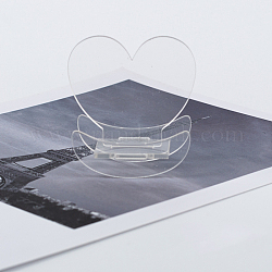 Acryl-Bastelständer für leere Bilderrahmen, Herz, Transparent, Herz: 60x60 mm