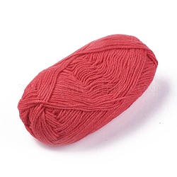 Strickgarn aus Baumwolle, Häkelgarn, rot, 1 mm, ca. 120 m / Rolle