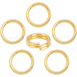 Кольца из латуни Benecreat, кольца с двойной петлей, золотые, 6 мм, отверстие : 1 мм, около 5 мм внутренним диаметром, 300 шт / коробка