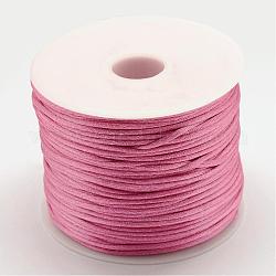 Nylon Thread, Rattail Satin Cord, Pale Violet Red, 1.5mm, about 100yards/roll(300 feet/roll)