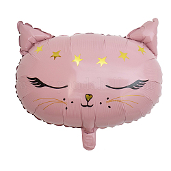 Cat Shape Aluminum Balloon, for Party Festival Home Decorations, Pink, 4.4x4.8cm