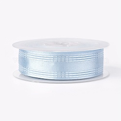 Einseitiges Polyester-Satinband, mit Texturkante, hellblau, 5/8 Zoll (15 mm), etwa 50 yards / Rolle (45.72 m / Rolle)