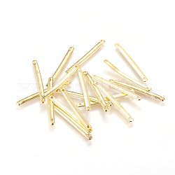 Conectores de enlaces de barra de aleación de estilo tibetano, para el diseño de joyas, sin plomo y cadmio, tira, dorado, 3x33x1mm, agujero: 1 mm