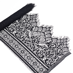 Arricraft 3.3 yards bordure en dentelle noire, Ruban de dentelle de cils floral de 9.8 pouce avec garniture de bord de ruban de dentelle à bord unique pour la décoration de vêtement à coudre et l'artisanat de bricolage