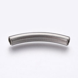 304 Stainless Steel Beads, Tube, Stainless Steel Color, 39x9x6mm, Hole: 4mm