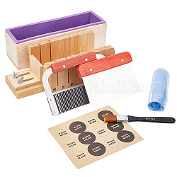 Инструмент для изготовления мыла ручной работы, включая набор для резки мыла по дереву, наклейки, кисть для рисования и термоусадочные пакеты из полиолефина, разноцветные, 279x118x85 мм, 1 комплект