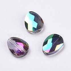 Abalorios de cristal austriaco de imitación, aaa grado, facetados, lágrima, colorido, 12x9x3.5mm, agujero: 0.9~1 mm