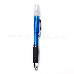Reusable Plastic Travel Ballpoint Pens, with Mist Spray Bottles, Empty Portable Sanitizer Sprayer, for Alcohol Perfume, Blue, 154~158x16x14mm