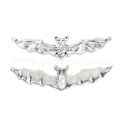 Grande pendente in lega, pipistrello, argento antico, 16.5x65x5mm, Foro: 1.4 mm