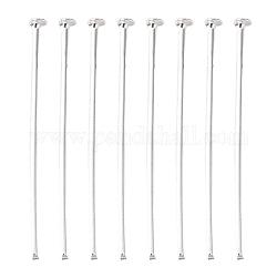 Iron Flat Head Pins, Cadmium Free & Lead Free, Silver Color Plated, 30x0.75~0.8mm, 20 Gauge, about 8000pcs/1000g, Head: 2mm