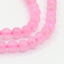 Naturali Quarzo Rosa rotondo fili di perle, 6mm, Foro: 1 mm, circa 62pcs/filo, 15.3 pollice