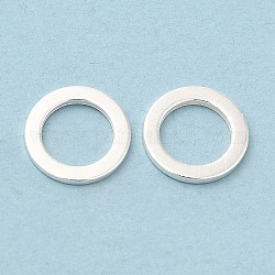 Anillos de enlace de latón, sin plomo y cadmio, anillo redondo, 925 plata esterlina, 10x1mm, diámetro interior: 6.7 mm