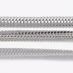 304 плоские змеиные цепочки из нержавеющей стали, с катушкой, пайки, цвет нержавеющей стали, 2x0.7 мм, около 32.8 фута (10 м) / рулон