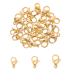Unicraftale Vacuum Plating 304 Stainless Steel Lobster Claw Clasps, Golden, 30pcs/box