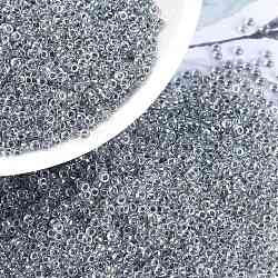 Perline rotonde miyuki rocailles, perline giapponesi, (rr3204) cristallo foderato patina fumé magica, 15/0, 1.5mm, Foro: 0.7 mm, su 5555pcs / bottiglia, 10 g / bottiglia