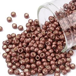 Toho perles de rocaille rondes, Perles de rocaille japonais, mat, (564f) cabernet galvanisé mat, 8/0, 3mm, Trou: 1mm, environ 10000 pcs / livre