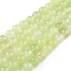 Natürliche weiße Jade Perlen, Runde, gefärbt, grün gelb, 10 mm, Bohrung: 1.2 mm, ca. 38 Stk. / Strang, 14.96 Zoll (38 cm)