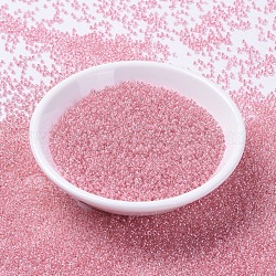 Perline rotonde miyuki rocailles, perline giapponesi, (rr1109) all'interno rosa rosa tinto, 11/0, 2x1.3mm, Foro: 0.8 mm, circa 5500pcs/50g