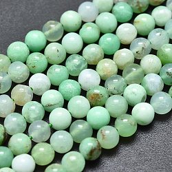 Brins naturels de perles de chrysoprase, ronde, 3.5~4.5mm, Trou: 0.5mm, Environ 98 pcs/chapelet, 15.55 pouce (39.5 cm)