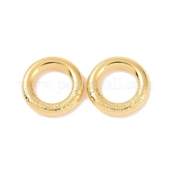 Placcatura ionica (ip) 304 anelli di collegamento in acciaio inossidabile, anelli rotondi, mezzo strutturato, oro, 19x3.5mm, diametro interno: 11mm