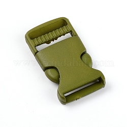 Boucles à dégagement latéral en nylon, fermoirs de bracelet de survie, vert olive, 57x30x9.5mm, Trou: 5x25mm