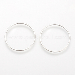 Brass Linking Rings, Lead Free & Nickel Free, Ring, Platinum, 35x1mm, about 500pcs/bag