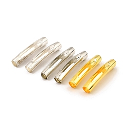 Messingrohr Perlen, Hohl gebogenes Rohr, Mischfarbe, 28x5 mm, Bohrung: 4 mm